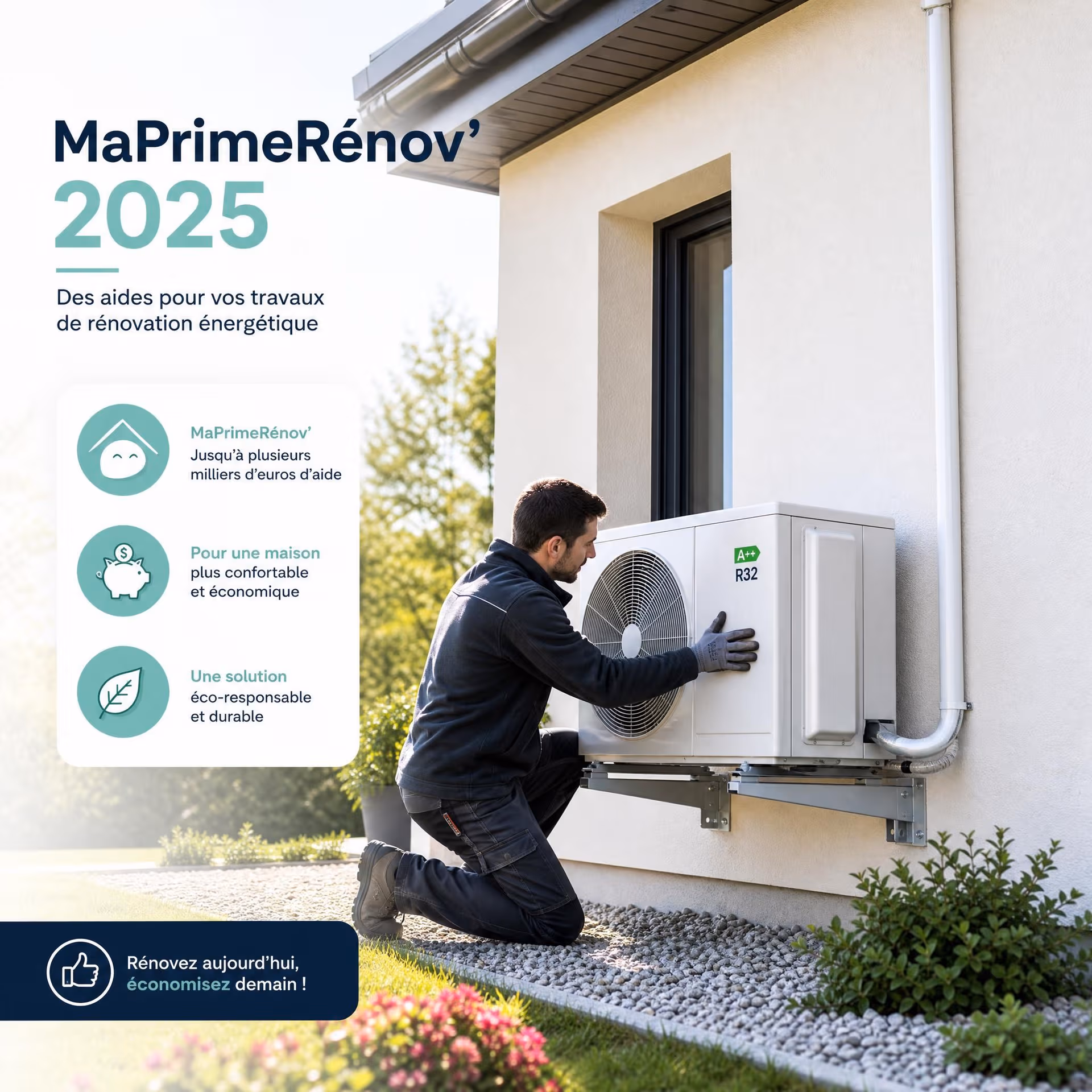 Maprimerénov' : ce qui change en septembre 2025 — et pourquoi la pompe à chaleur air/eau reste une excellente décision
